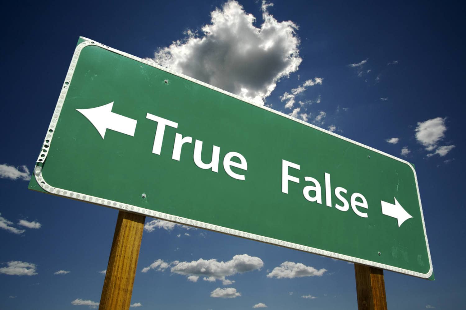 True, False road sign for novated lease myths